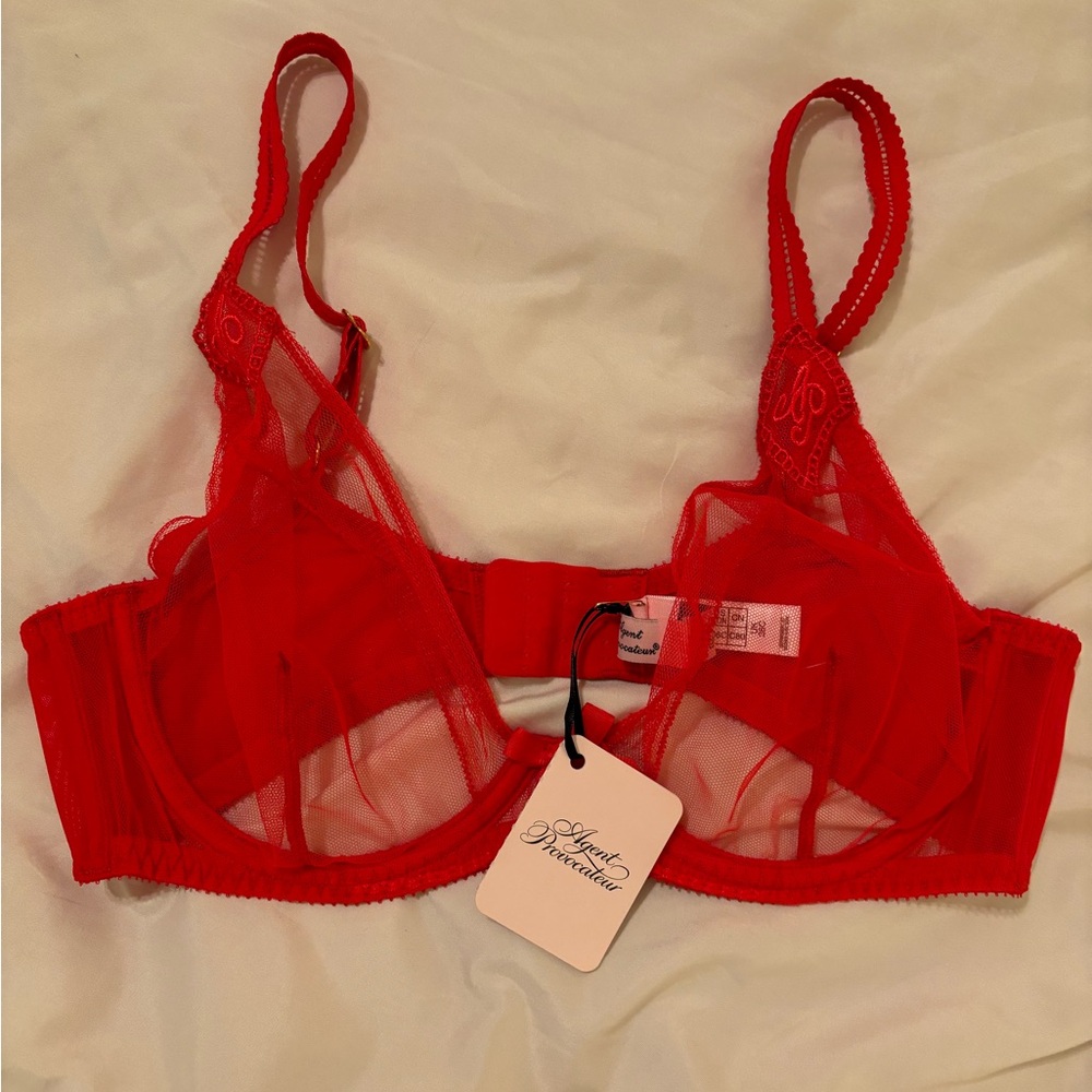 ❤️‍🔥 Agent Provocateur Casper Red Bra ❤️‍🔥 NWT 36C